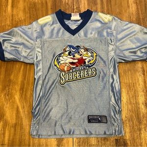 Disney Mickey Sorcerers Vintage Kids Size Small Football Jersey #40 Embroidered